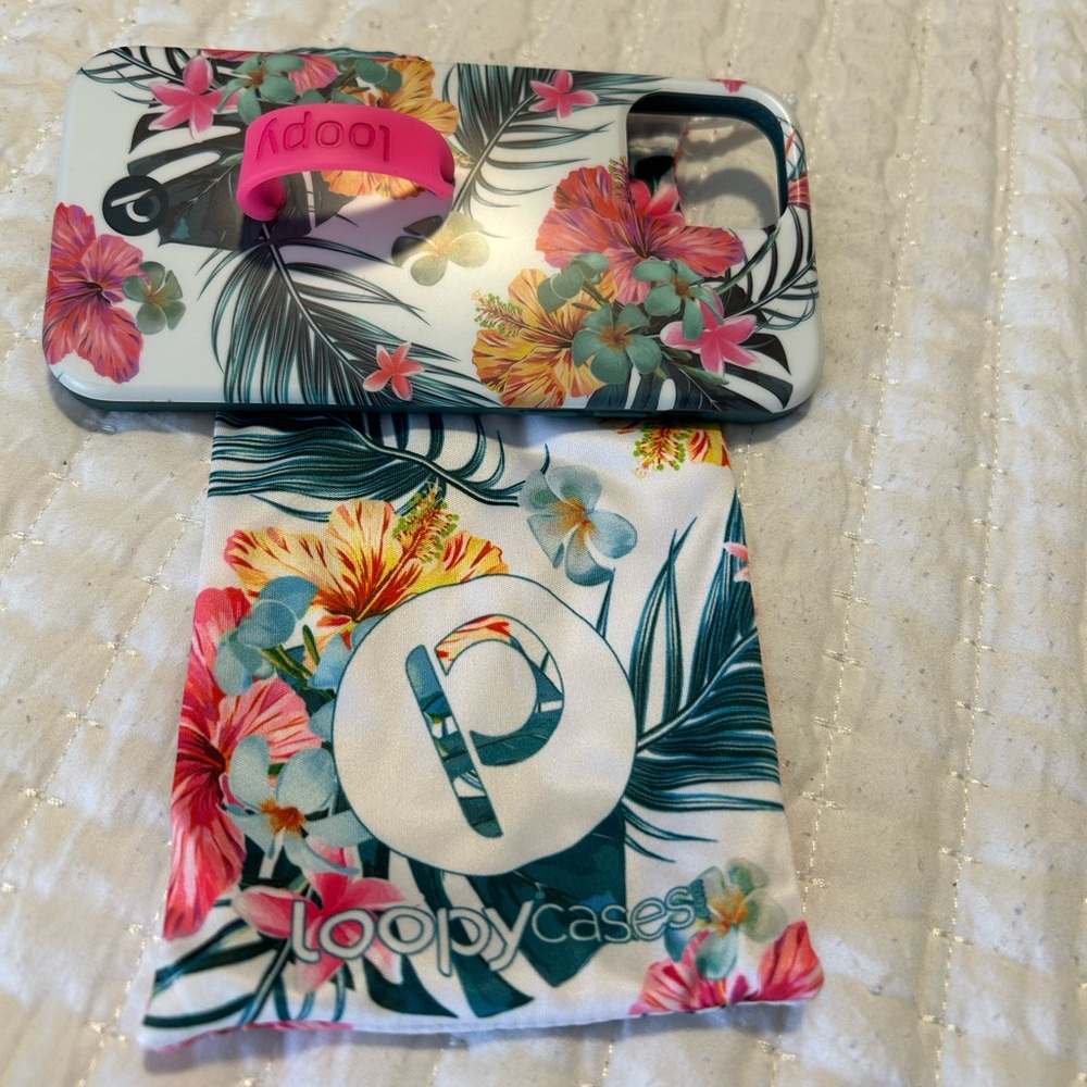 LOOPY Hibiscus iPhone 12 Pro  Case with Loop